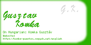 gusztav komka business card